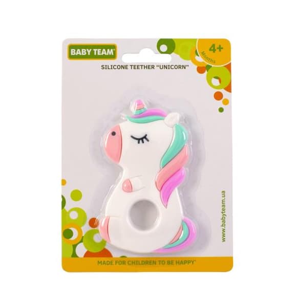Прорезыватель Baby Team Единорог силиконовый (4018)