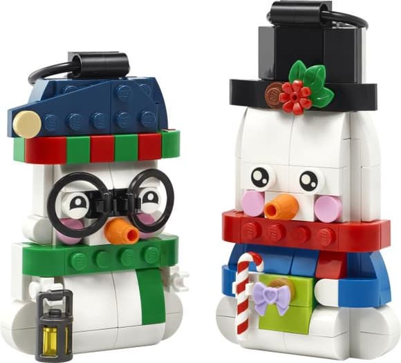 Конструктор LEGO® Прикраси зі сніговиком Різдвяний декор Святкові прикраси (40812)