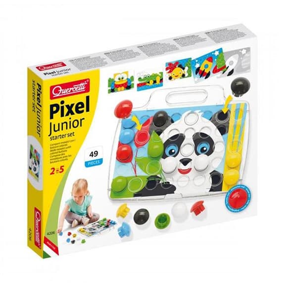 Детская мозаика Quercetti Pixel Junior с доской 40 элементов (4206-Q)