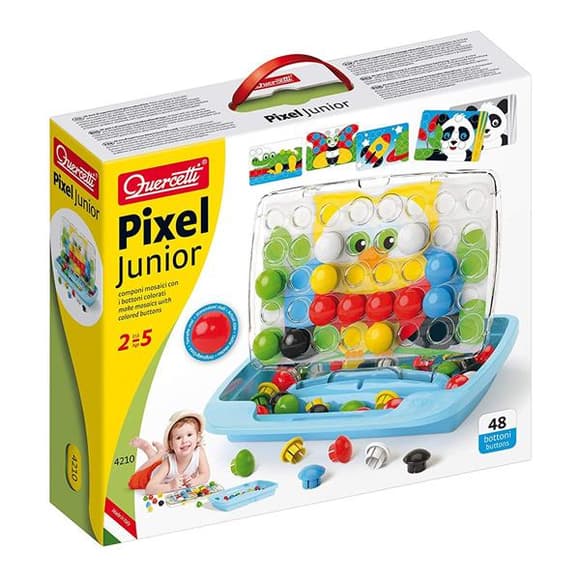 Детская мозаика Quercetti Pixel Junior 48 фишек и доска-кейс (4210-Q)
