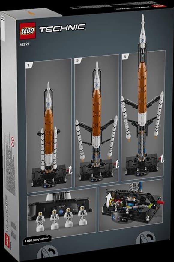 Конструктор LEGO Technic Ракета із системою космічного запуску NASA Artemis 632 Деталі (42221)