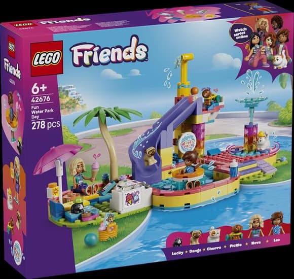 Конструктор LEGO® Friends Веселый день в аквапарке Набор конструктора, 278 деталей (42676)