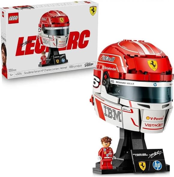 Конструктор LEGO® Editions Шолом Шарля Леклера з команди Scuderia Ferrari HP, 886 деталей  (43014)