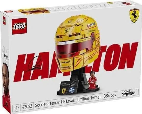 Конструктор LEGO® Editions Шолом Льюїса Гамільтона з команди Scuderia Ferrari HP, 884 деталей  (43022)