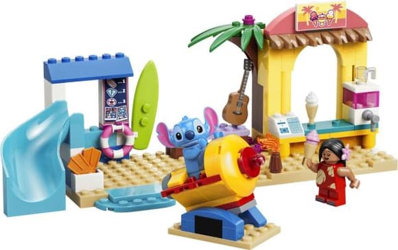 Конструктор LEGO® Disney Веселощі на пляжі з Ліло і Стічем, 113 деталей (43280)