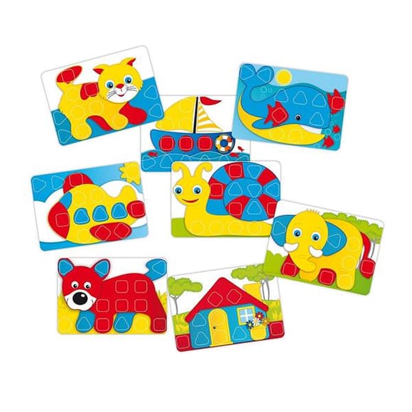 Детская мозаика Quercetti Pixel Baby 30 фишек и доска-кейс (4401-Q)