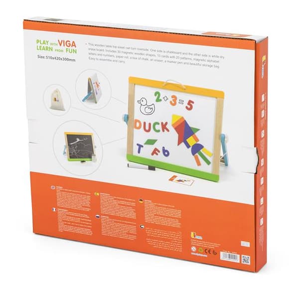 Дошка магнітно-марк ерна Viga Toys на підставці (44545)