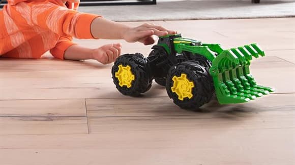 Машинка Трактор John Deere Kids Monster Treads з ковшем і великими колесами (47327)