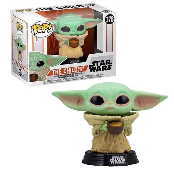 Фигурка Funko Pop! Мандалорец Малыш с чашкой 12 см (49933)