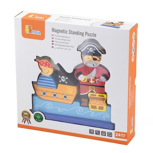 Магнітний вертикальний пазл Viga Toys Пірат (50077)