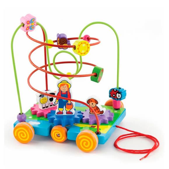 Деревянная каталка-лабиринт Viga Toys Шестеренки (50120)