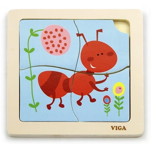 Дерев'яний мініпазл Viga Toys Мураха, 4 ел. (50139)