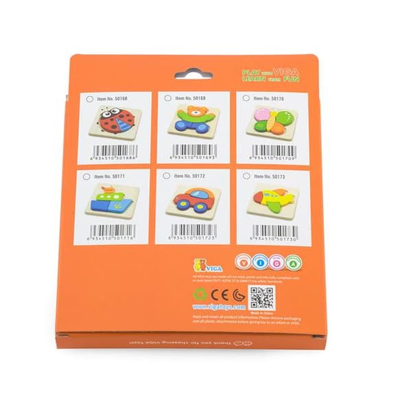 Дерев'яний мініпазл Viga Toys Метелик (50170)