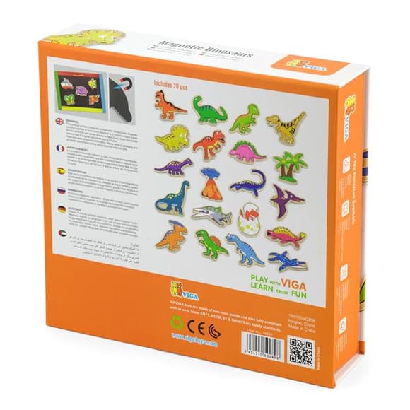 Набор магнитов Viga Toys Динозавры 20 шт. (50289)