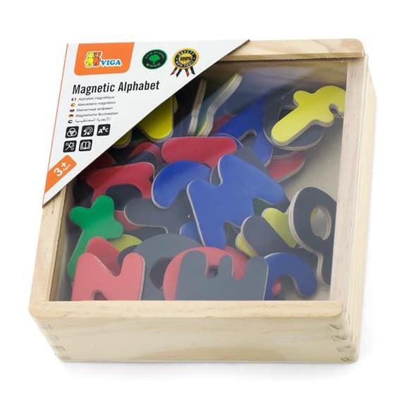 Набор магнитных букв Viga Toys Английские заглавные и строчные 52 шт. (50324)