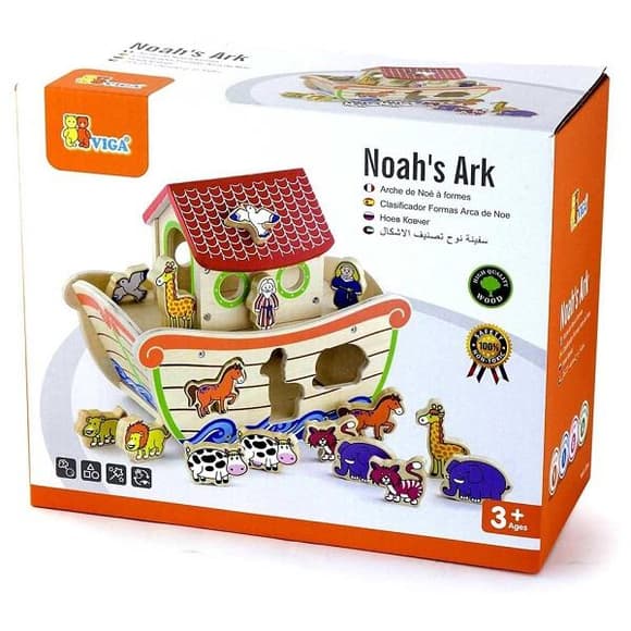 Деревянный сортер Viga Toys Ковчег со зверятами (50345)