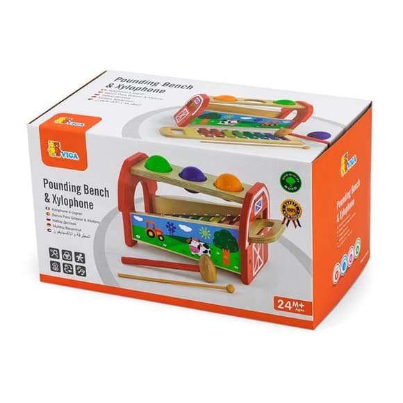 Деревянная стучалка Viga Toys Шарики и ксилофон (50348)