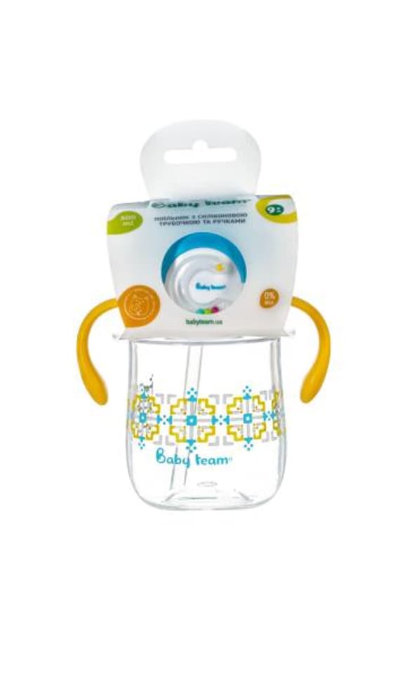 Поїльник Baby Team Tritan з силіконовою трубочкою 300 мл (5040)