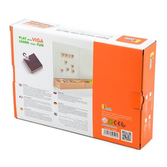 Набір магнітних букв Viga Toys Рядкові 40 шт. (50590)