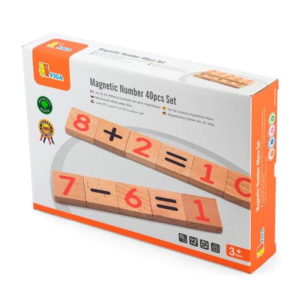 Набор магнитных цифр и знаков Viga Toys, 40 шт. (50591)