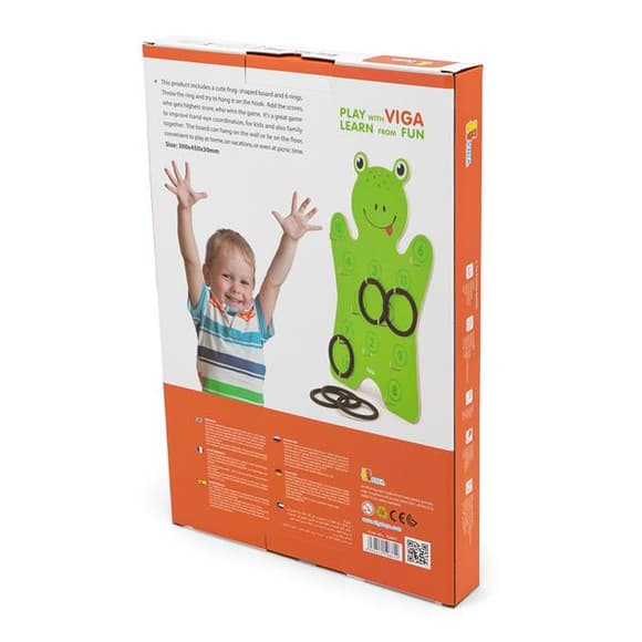 Игровой набор Viga Toys Лягушонок с кольцами (50661)