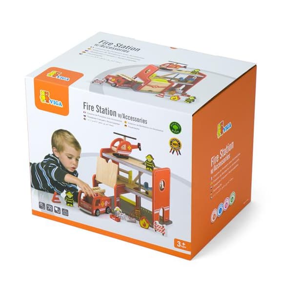 Деревянный игровой набор Viga Toys Пожарная станция (50828)