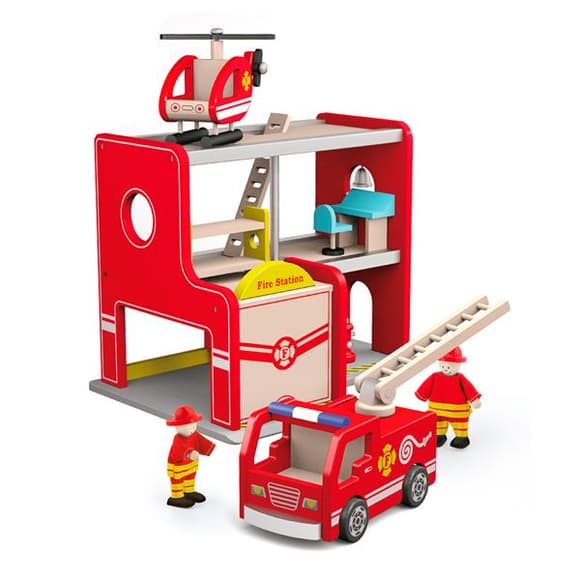Деревянный игровой набор Viga Toys Пожарная станция (50828)