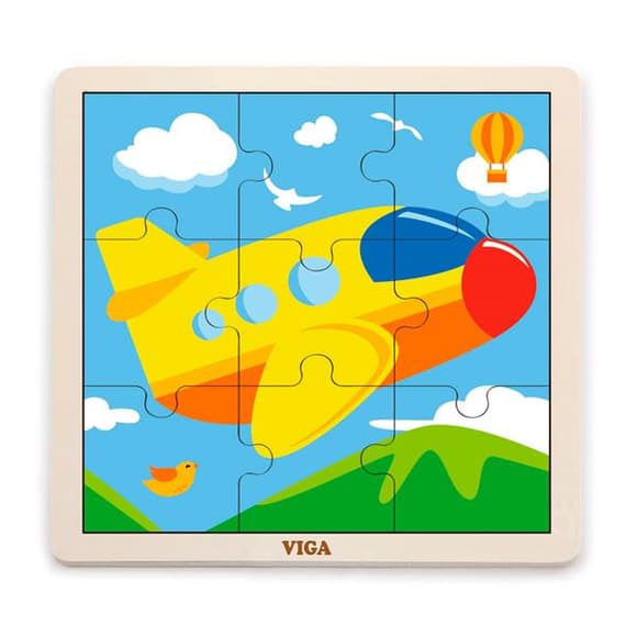 Дерев'яний пазл Viga Toys Літачок, 9 ел. (51447)