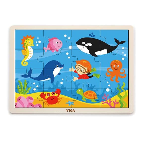 Дерев'яний пазл Viga Toys Океан, 16 ел. (51451)