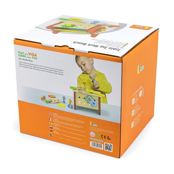 Деревянный игровой набор Viga Toys Верстак с инструментами (51621)