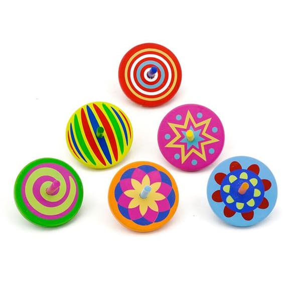 Деревянная игрушка Viga Toys Волчок 12 шт. в ассорт. (53906)