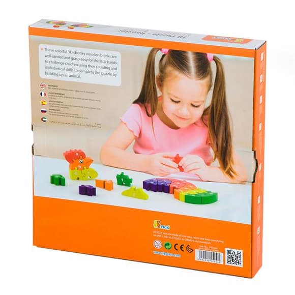 Деревянный пазл Viga Toys Петушок по буквам (55244N)