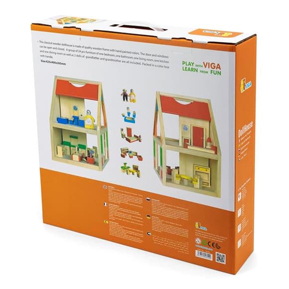 Кукольный дом Viga Toys Деревянный (56254)