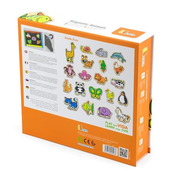 Набор магнитов Viga Toys  Зверята 20 шт. (58923)