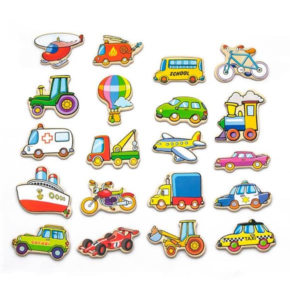 Набор магнитов Viga Toys Транспорт 20 шт. (58924)