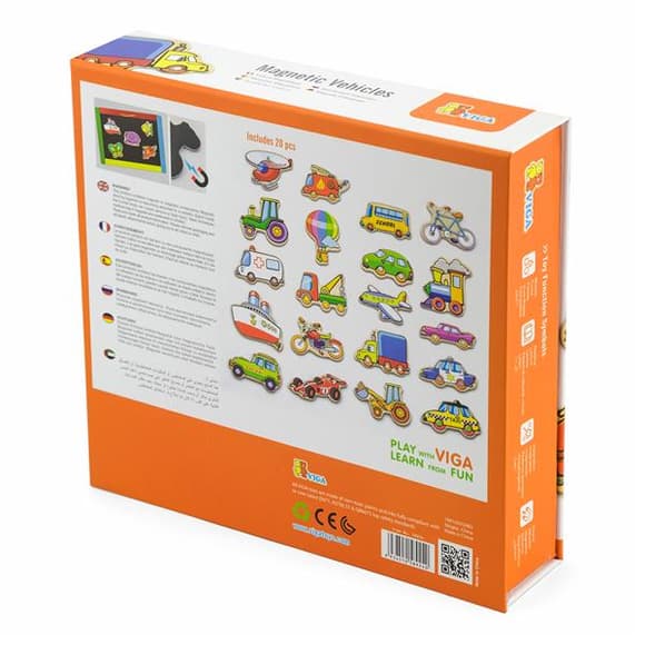 Набор магнитов Viga Toys Транспорт 20 шт. (58924)