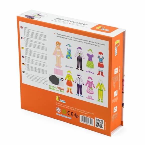 Набір  магнітів Viga Toys Гардероб дівчинки (59652)