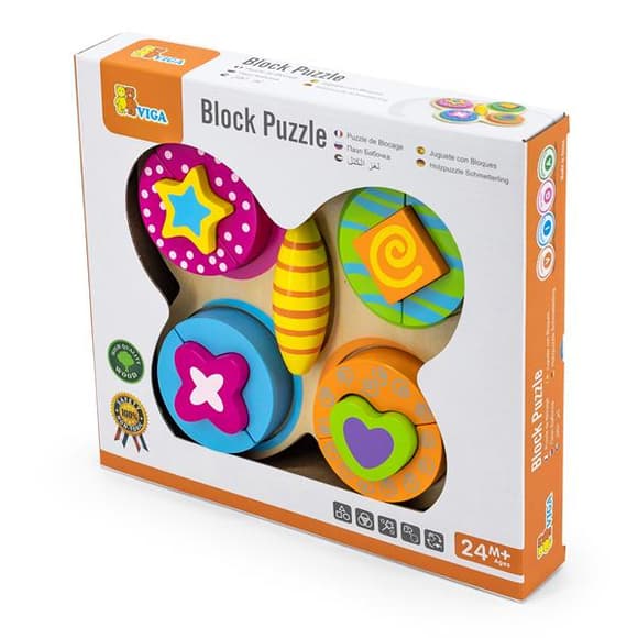 Деревянный пазл-сортер Viga Toys Бабочка (59924)