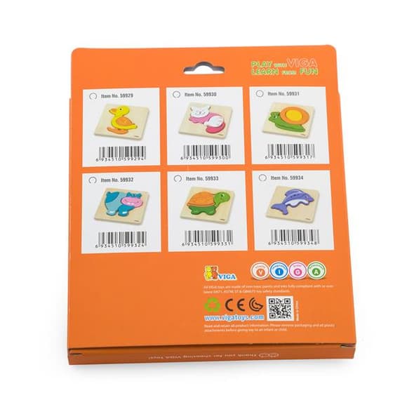 Деревянный мини-пазл Viga Toys Кошечка (59930)