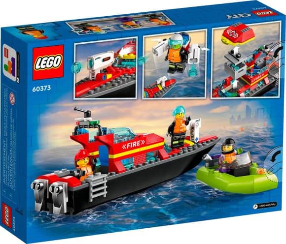 Конструктор LEGO City Човен пожежної бригади 144 деталі (60373)