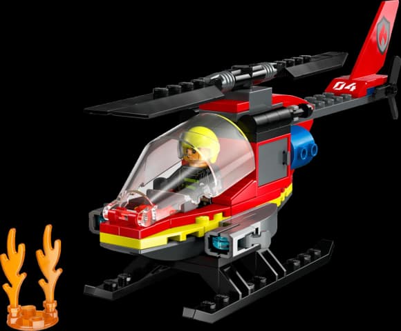 Конструктор LEGO City Пожежний рятувальний гелікоптер 85 деталей (60411)