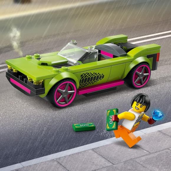 Конструктор LEGO City Переслідування маслкара на поліцейському автомобілі 213 деталей (60415)