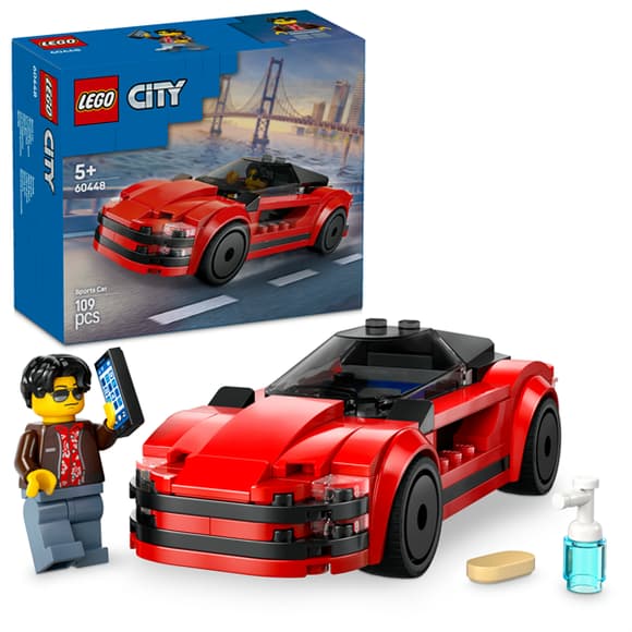 Конструктор LEGO City Красный спортивный автомобиль 109 деталей (60448)