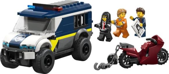 Конструктор LEGO City Поліцейський фургон для перевезення в'язнів 198 Деталей (60479)