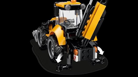 Конструктор LEGO® City Жовтий екскаватор-навантажувач - Будівельна іграшка, 301 деталей (60480)