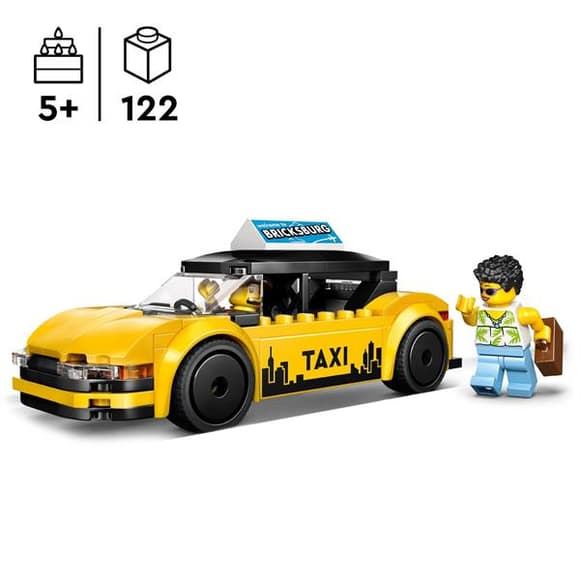 Конструктор LEGO City Жовте таксі 122 Деталі (60487)