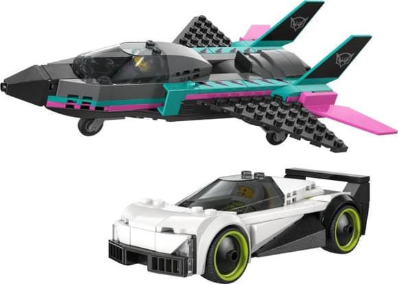 Конструктор LEGO City Реактивный самолет против автомобиля 259 Деталей (60489)