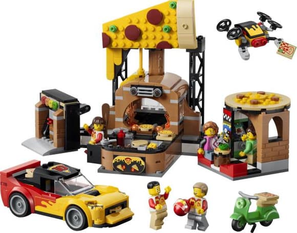 Конструктор LEGO® City Доставка піци з різними транспортними засобами, 494 деталі  (60496)