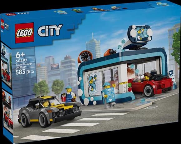 Конструктор LEGO® City Тунельна автомийка - Набір для складання, 583 деталі (60497)