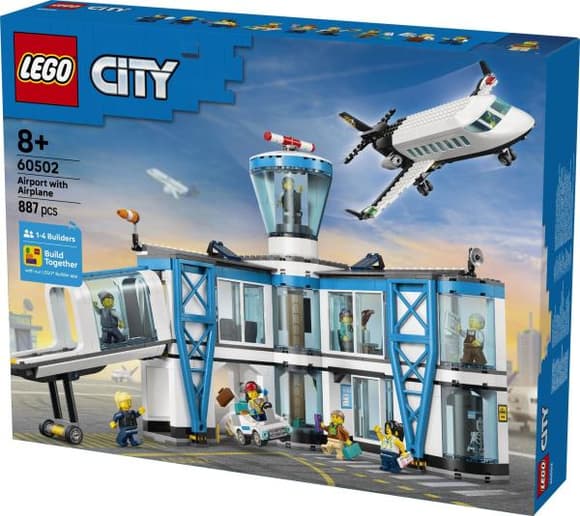 Конструктор LEGO City Аеропорт із літаком 887 Деталей ( 60502 )